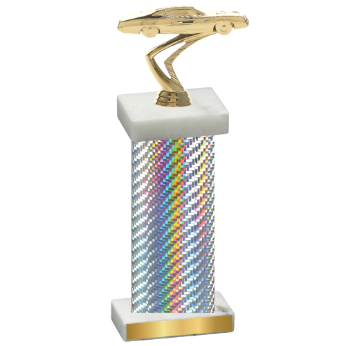 Single Silver Carbon Fiber Cars Trophy