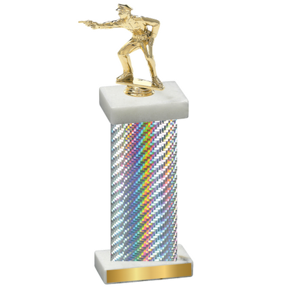 Single Silver Carbon Fiber Shooter Trophy