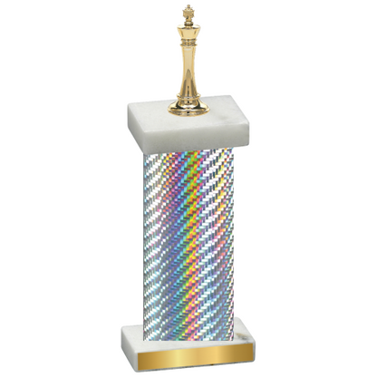 Single Silver Carbon Fiber Chess Trophy