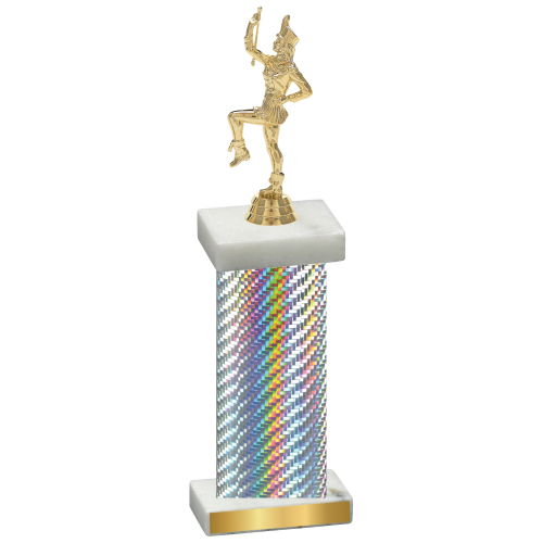 Single Silver Carbon Fiber Majorette Trophy