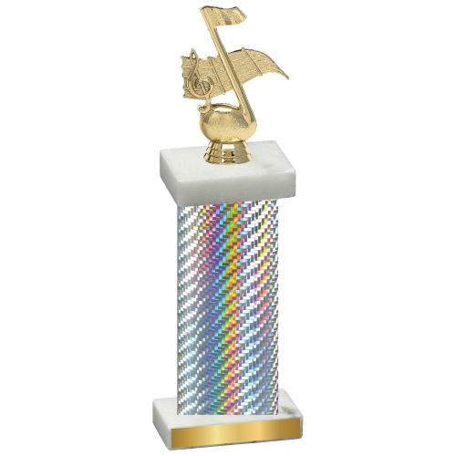 Single Silver Carbon Fiber Music Trophy