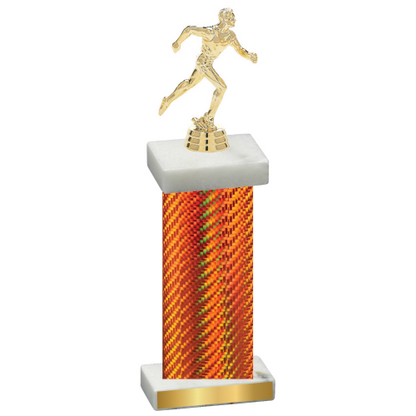 Single Orange Carbon Fiber Running Trophy