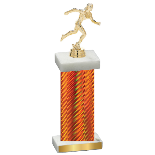 Single Orange Carbon Fiber Running Trophy