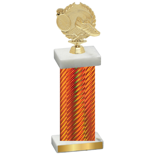 Single Orange Carbon Fiber Running Trophy