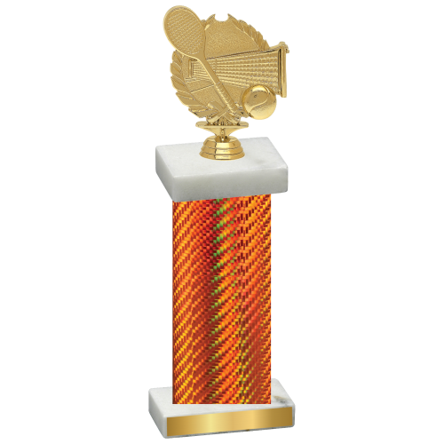 Single Orange Carbon Fiber Tennis Trophy