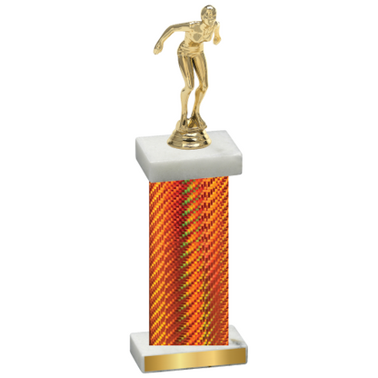 Single Orange Carbon Fiber Tennis Trophy