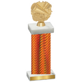 Single Orange Carbon Fiber Cheerleading Trophy