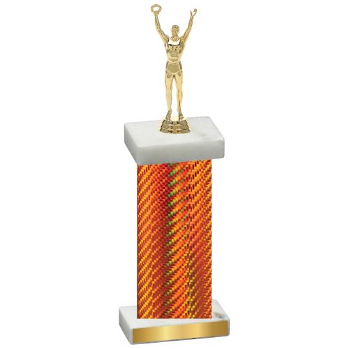 Single Orange Carbon Fiber Victory Trophy