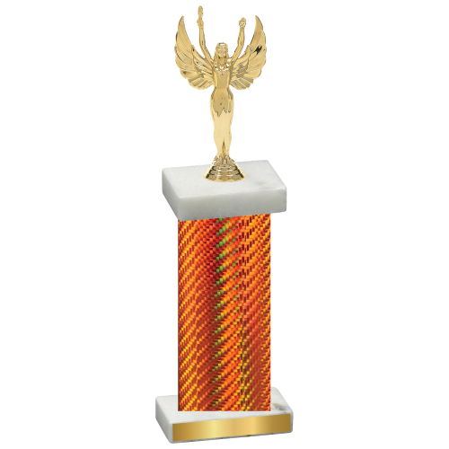 Single Orange Carbon Fiber Victory Trophy