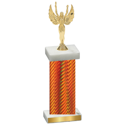 Single Orange Carbon Fiber Victory Trophy