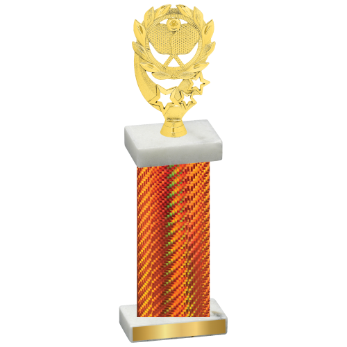 Single Orange Carbon Fiber Pickleball Trophy