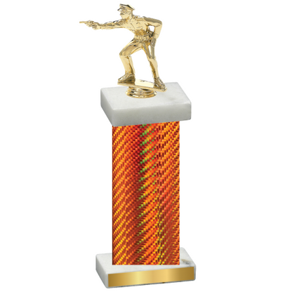 Single Orange Carbon Fiber Shooter Trophy