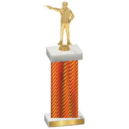 Single Orange Carbon Fiber Shooter Trophy