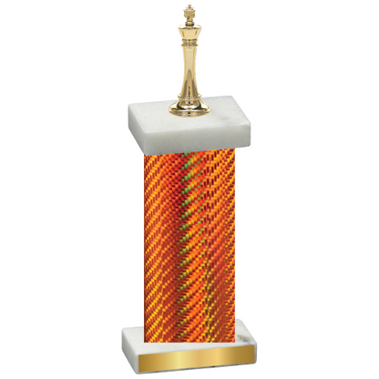 Single Orange Carbon Fiber Chess Trophy