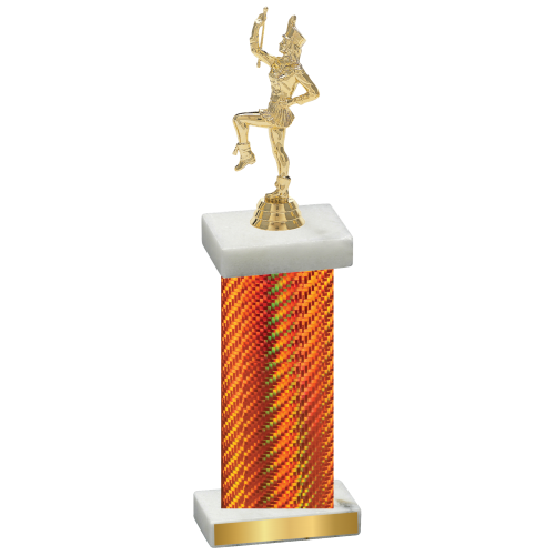 Single Orange Carbon Fiber Majorette Trophy