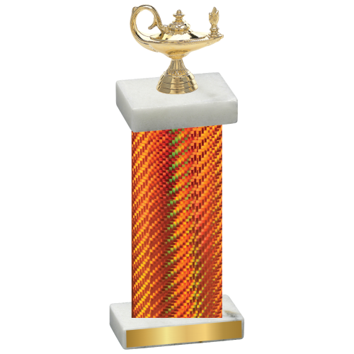 Single Orange Carbon Fiber Academics Trophy