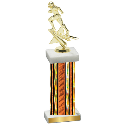 Single Orange Glacier Football Trophy