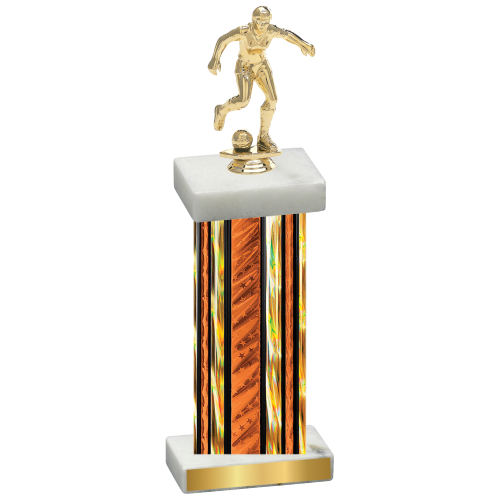 Single Orange Glacier Soccer Trophy