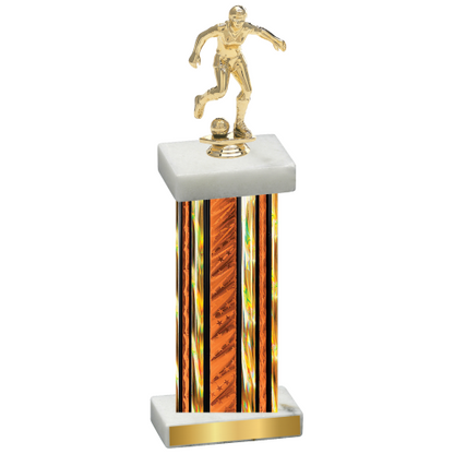 Single Orange Glacier Soccer Trophy