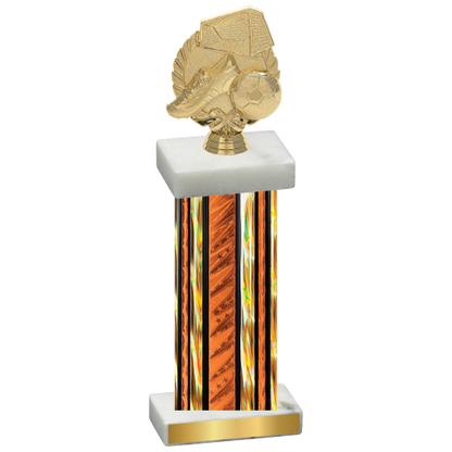 Single Orange Glacier Soccer Trophy