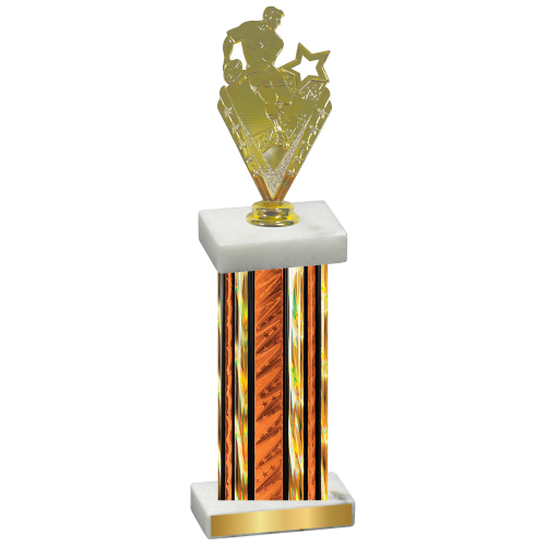 Single Orange Glacier Rugby Trophy