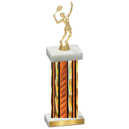 Single Orange Glacier Tennis Trophy