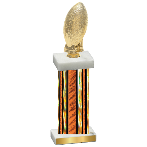 Single Orange Glacier Football Trophy