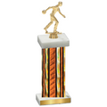 Single Orange Glacier Bowling Trophy