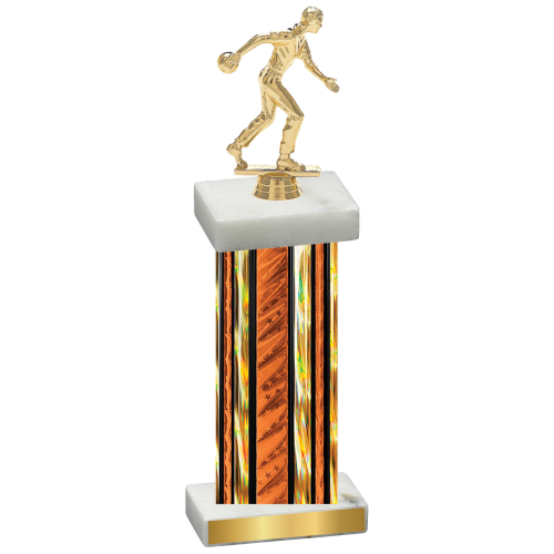 Single Orange Glacier Bowling Trophy