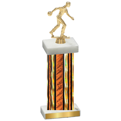 Single Orange Glacier Bowling Trophy