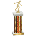 Single Orange Glacier Bowling Trophy