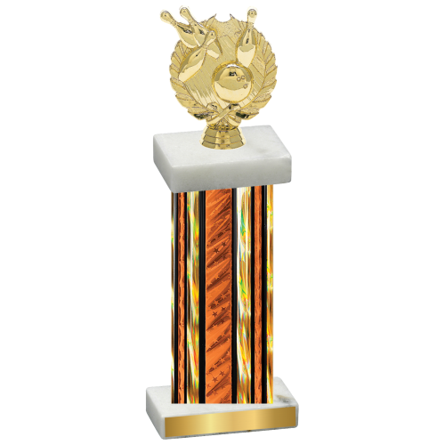 Single Orange Glacier Bowling Trophy