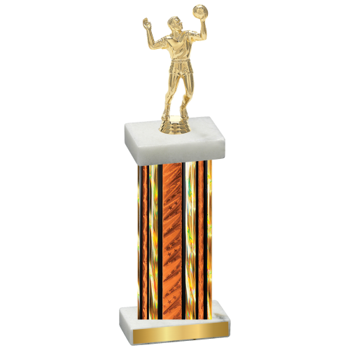 Single Orange Glacier Volleyball Trophy