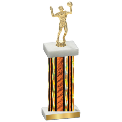 Single Orange Glacier Volleyball Trophy