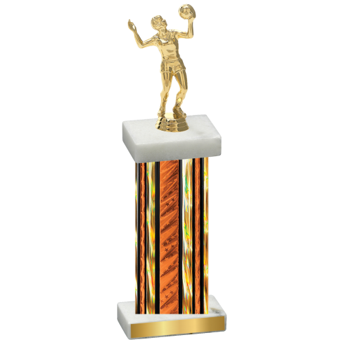 Single Orange Glacier Volleyball Trophy