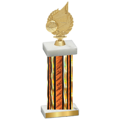 Single Orange Glacier Volleyball Trophy