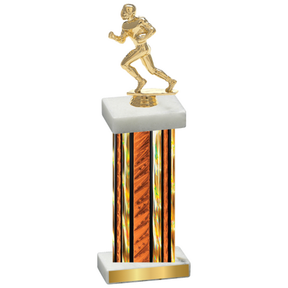 Single Orange Glacier Football Trophy