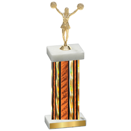 Single Orange Glacier Cheerleading Trophy