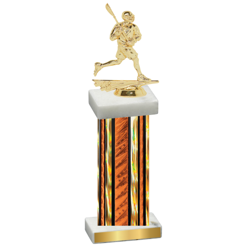 Single Orange Glacier Lacrosse Trophy