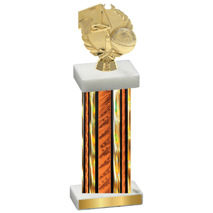 Single Orange Glacier Basketball Trophy