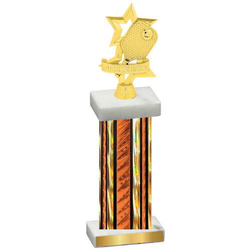 Single Orange Glacier Pickleball Trophy