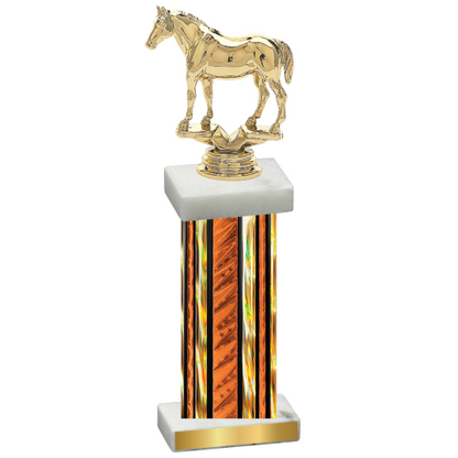 Single Orange Glacier Horses Trophy