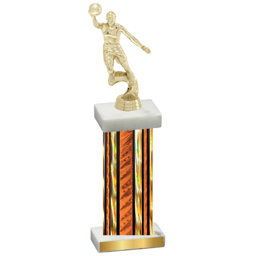 Single Orange Glacier Basketball Trophy