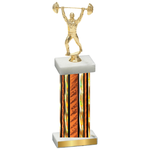 Single Orange Glacier Weights Trophy