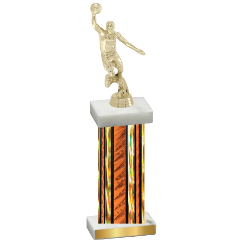 Single Orange Glacier Basketball Trophy