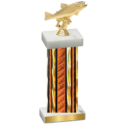 Single Orange Glacier Fishing Trophy