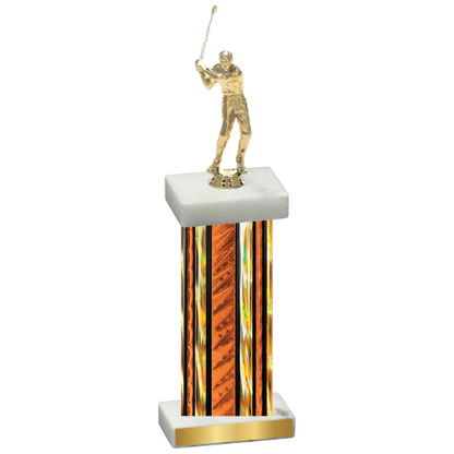 Single Orange Glacier Golf Trophy