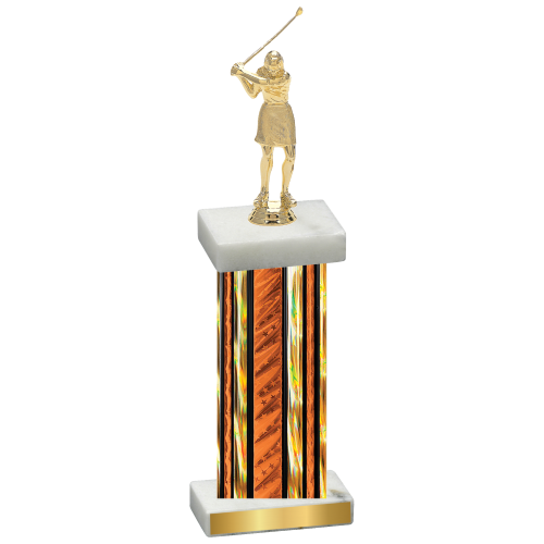 Single Orange Glacier Golf Trophy