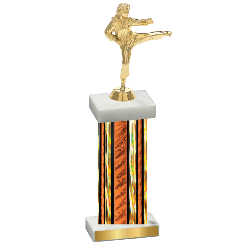 Single Orange Glacier Karate Trophy