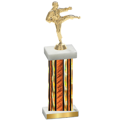 Single Orange Glacier Karate Trophy